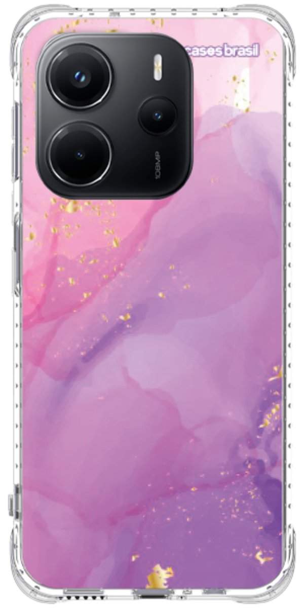 Capinha para Celular Textura Marmorizada Rosa