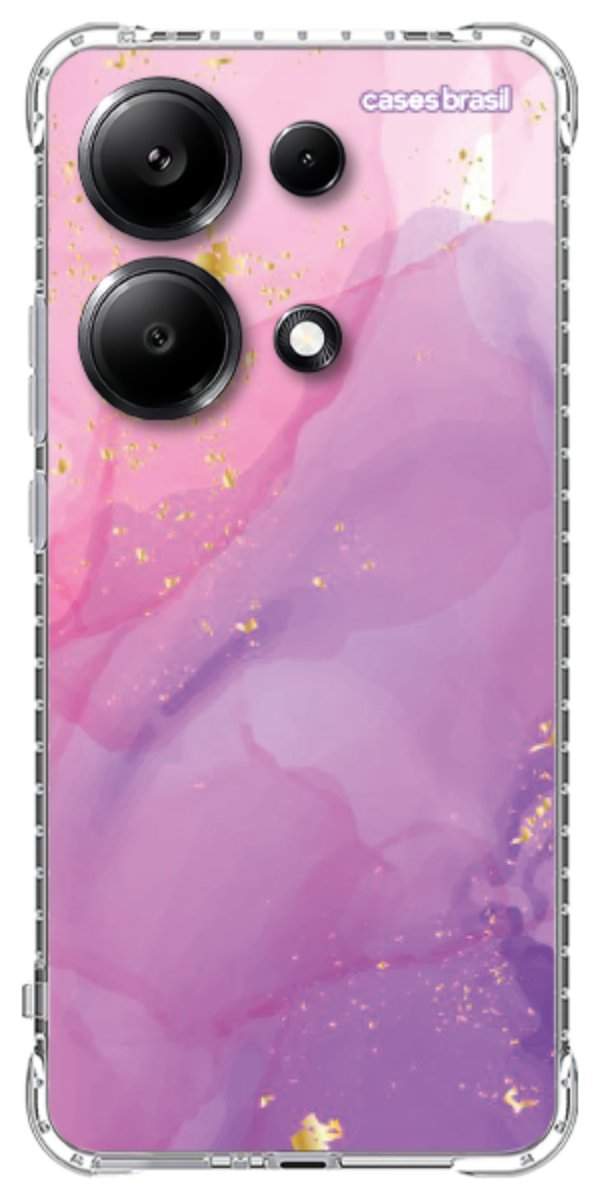 Capinha para Celular Textura Marmorizada Rosa