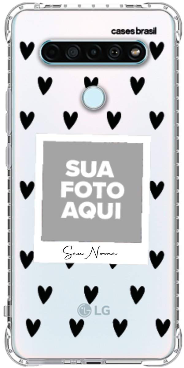 Capinha para Celular Polaroid Corações Black