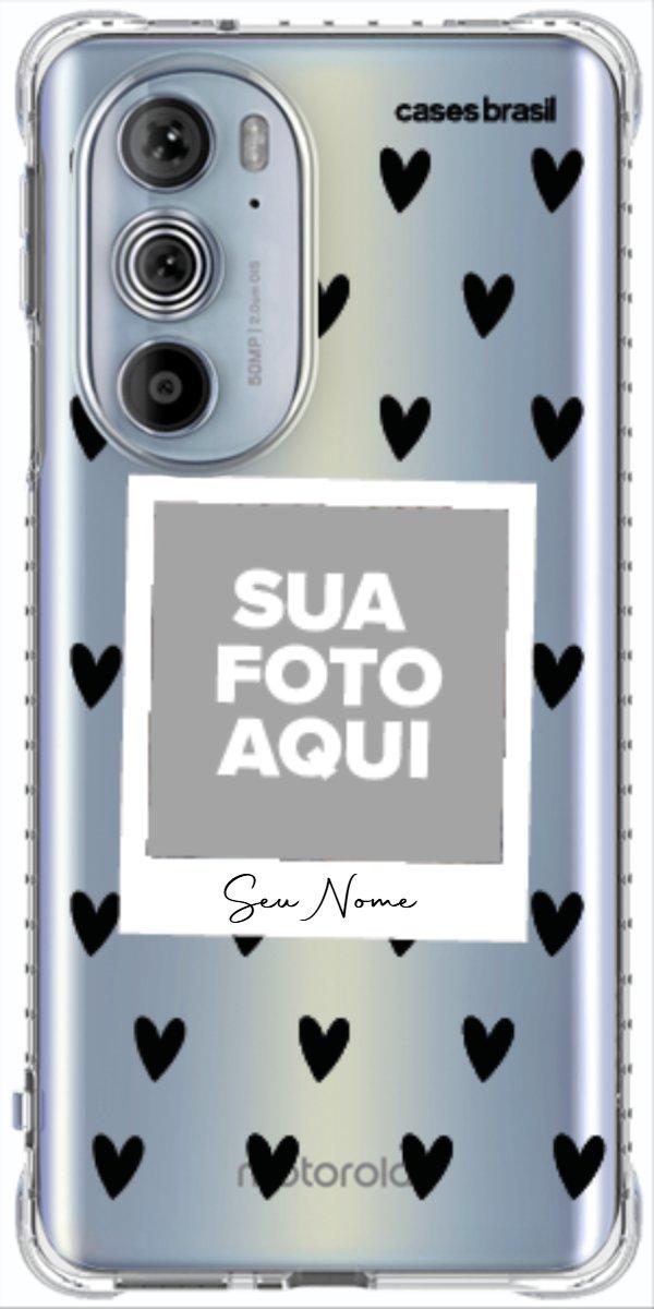 Capinha para Celular Polaroid Corações Black