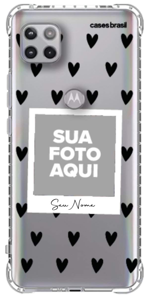 Capinha para Celular Polaroid Corações Black