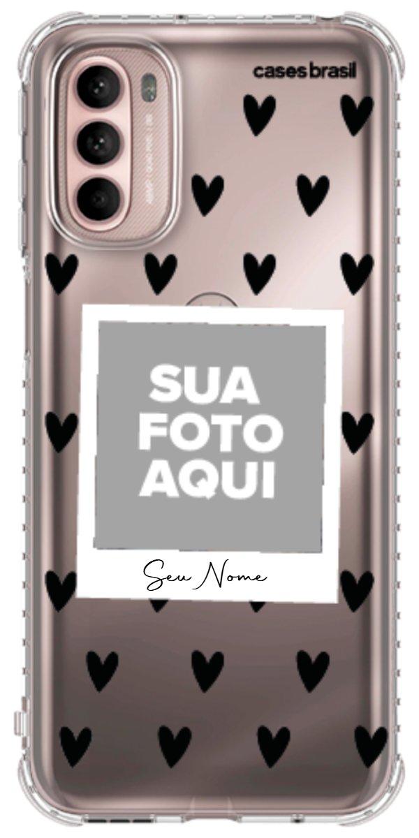 Capinha para Celular Polaroid Corações Black