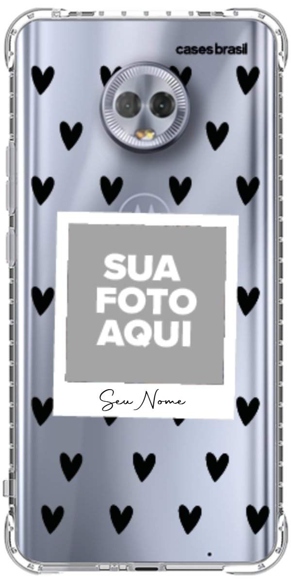 Capinha para Celular Polaroid Corações Black