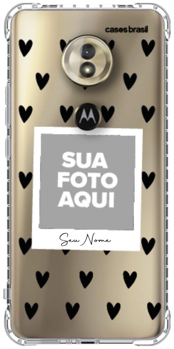 Capinha para Celular Polaroid Corações Black