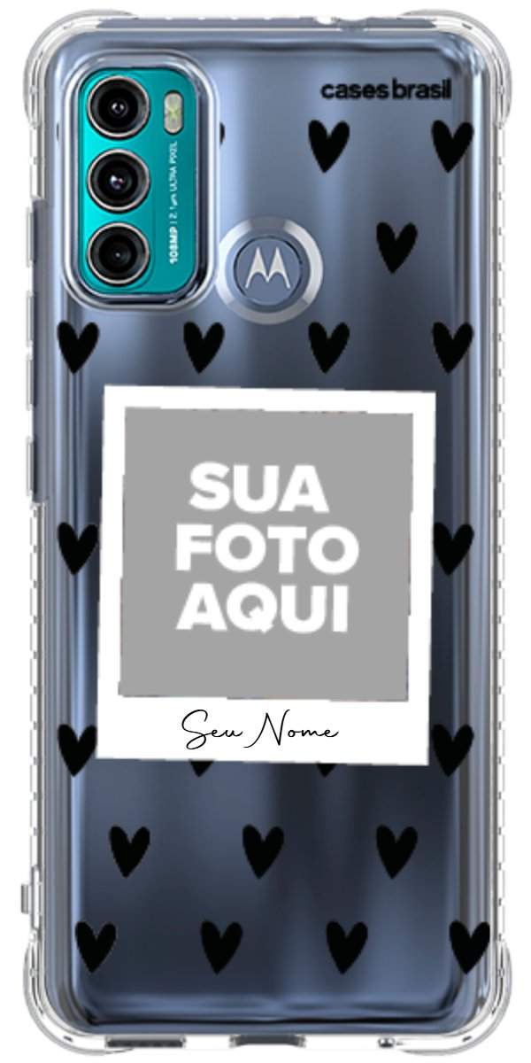 Capinha para Celular Polaroid Corações Black