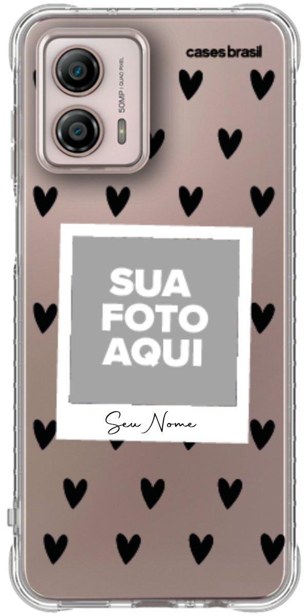 Capinha para Celular Polaroid Corações Black