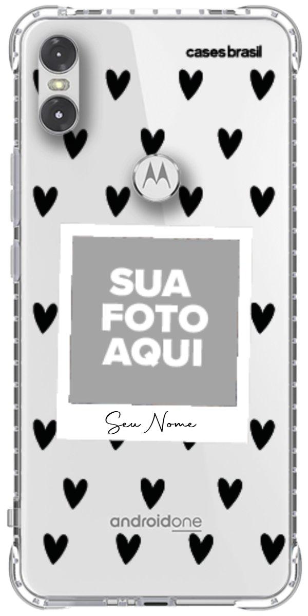 Capinha para Celular Polaroid Corações Black