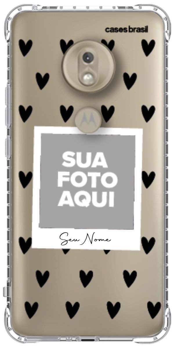 Capinha para Celular Polaroid Corações Black