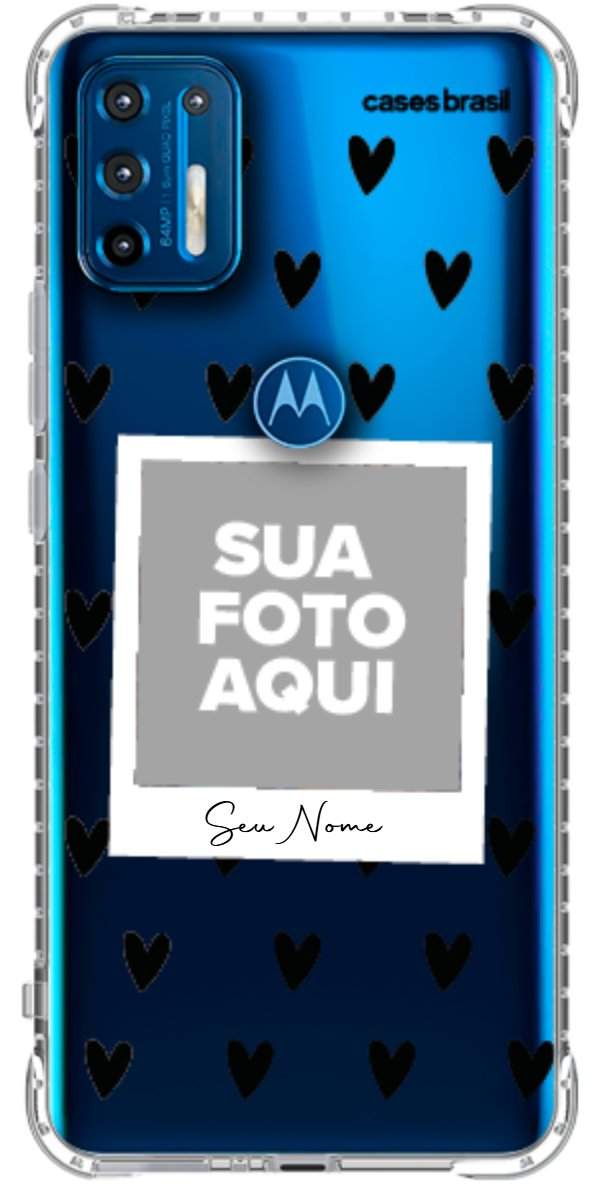 Capinha para Celular Polaroid Corações Black