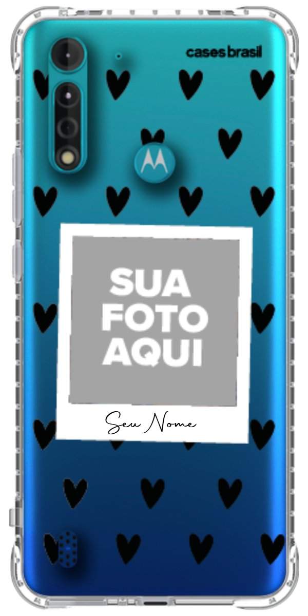 Capinha para Celular Polaroid Corações Black