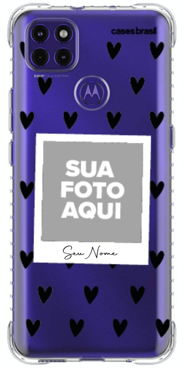 Capinha para Celular Polaroid Corações Black