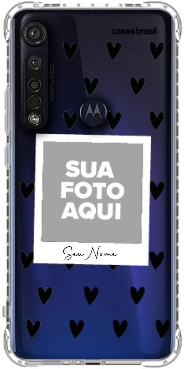 Capinha para Celular Polaroid Corações Black