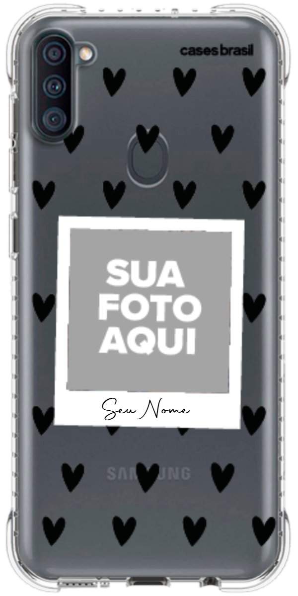 Capinha para Celular Polaroid Corações Black