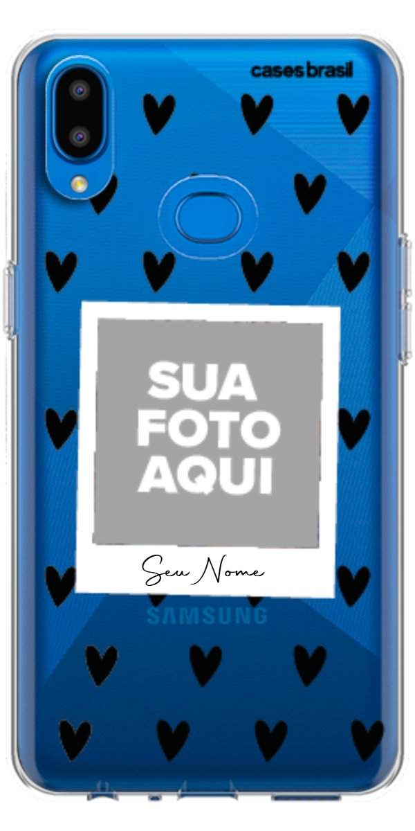 Capinha para Celular Polaroid Corações Black
