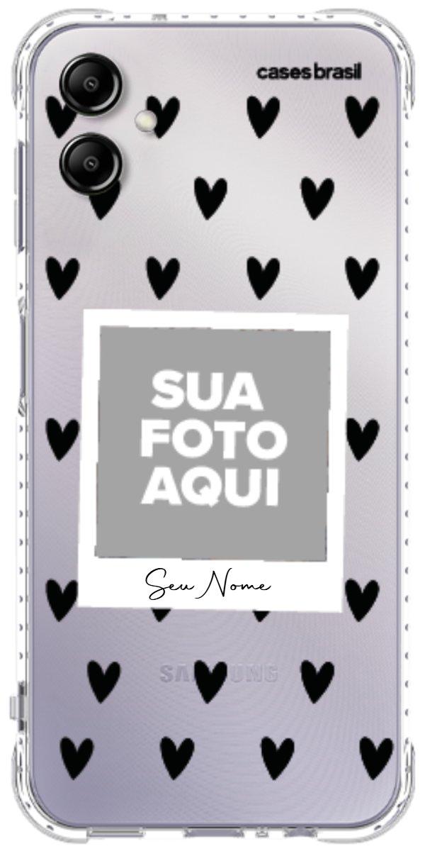 Capinha para Celular Polaroid Corações Black