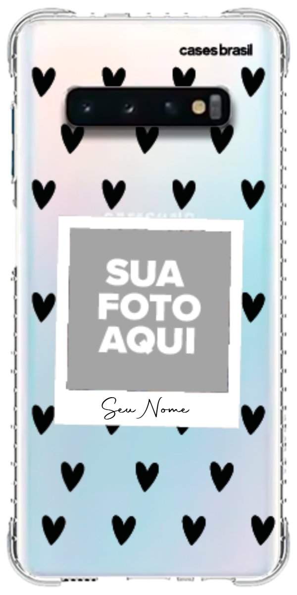 Capinha para Celular Polaroid Corações Black