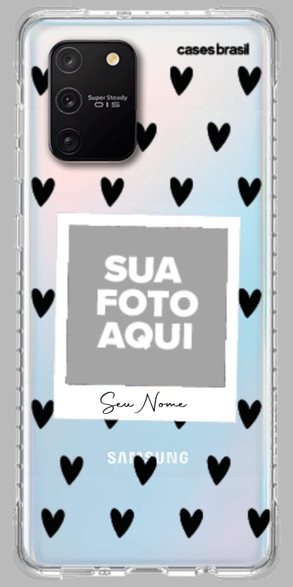 Capinha para Celular Polaroid Corações Black