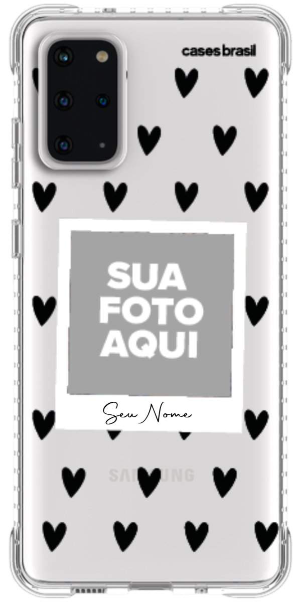 Capinha para Celular Polaroid Corações Black