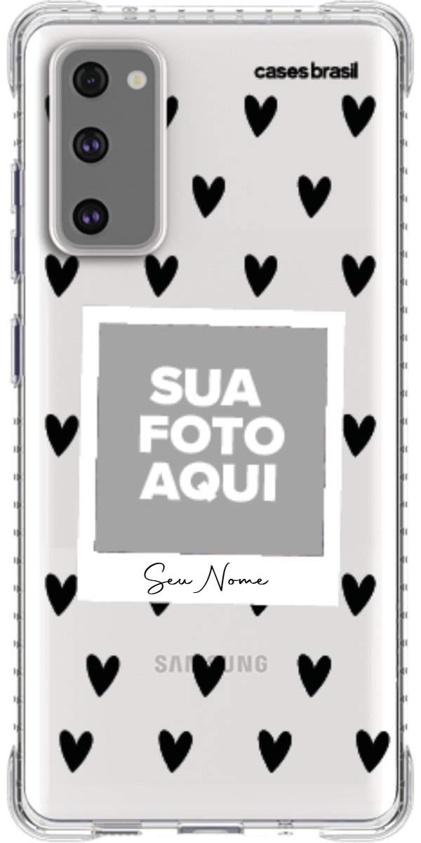 Capinha para Celular Polaroid Corações Black