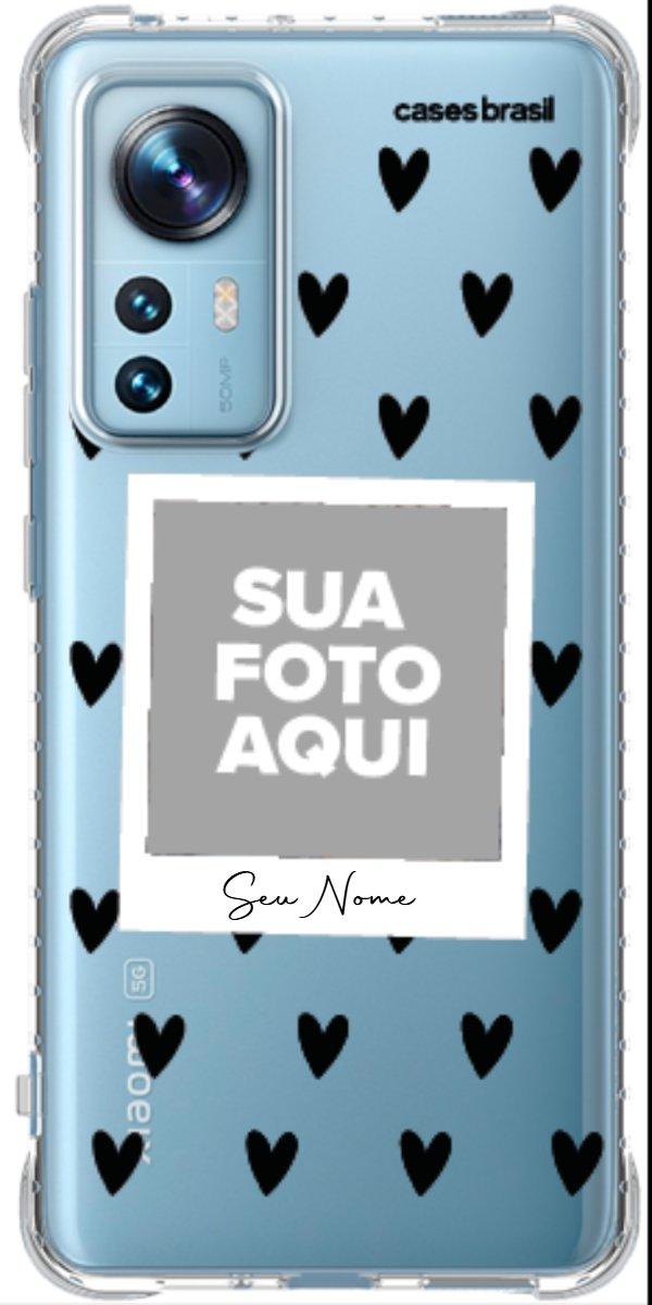 Capinha para Celular Polaroid Corações Black