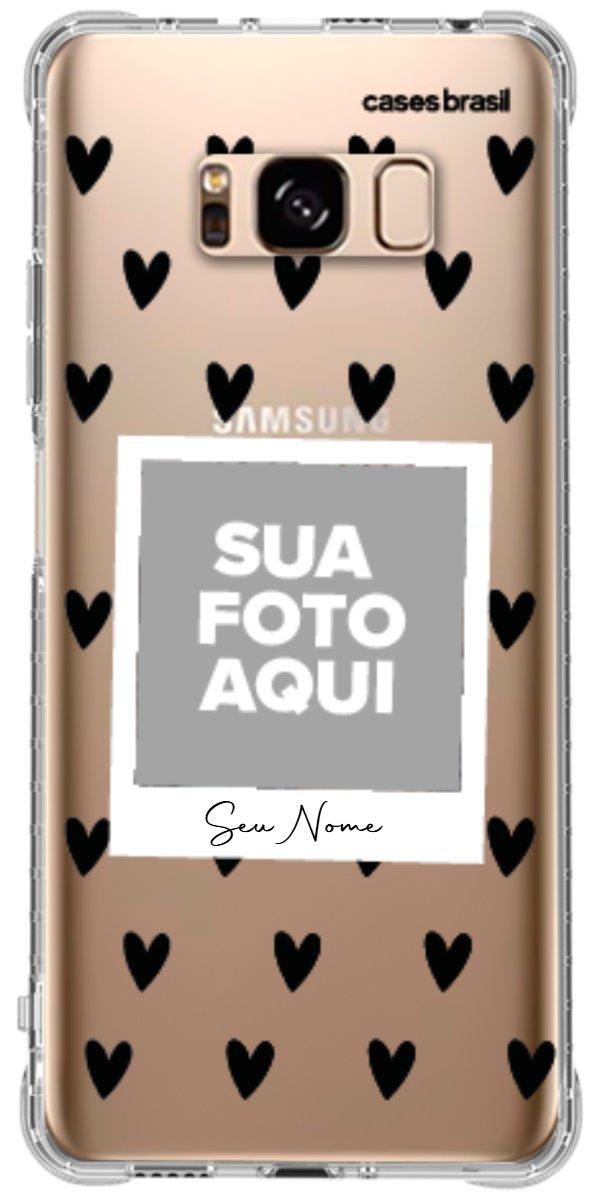 Capinha para Celular Polaroid Corações Black