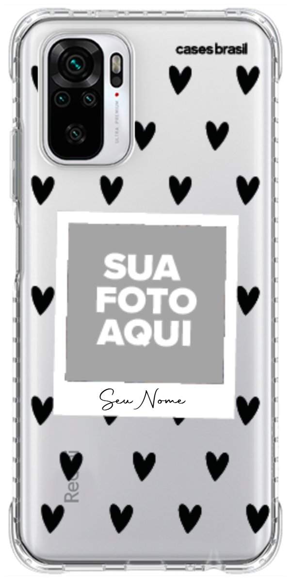 Capinha para Celular Polaroid Corações Black
