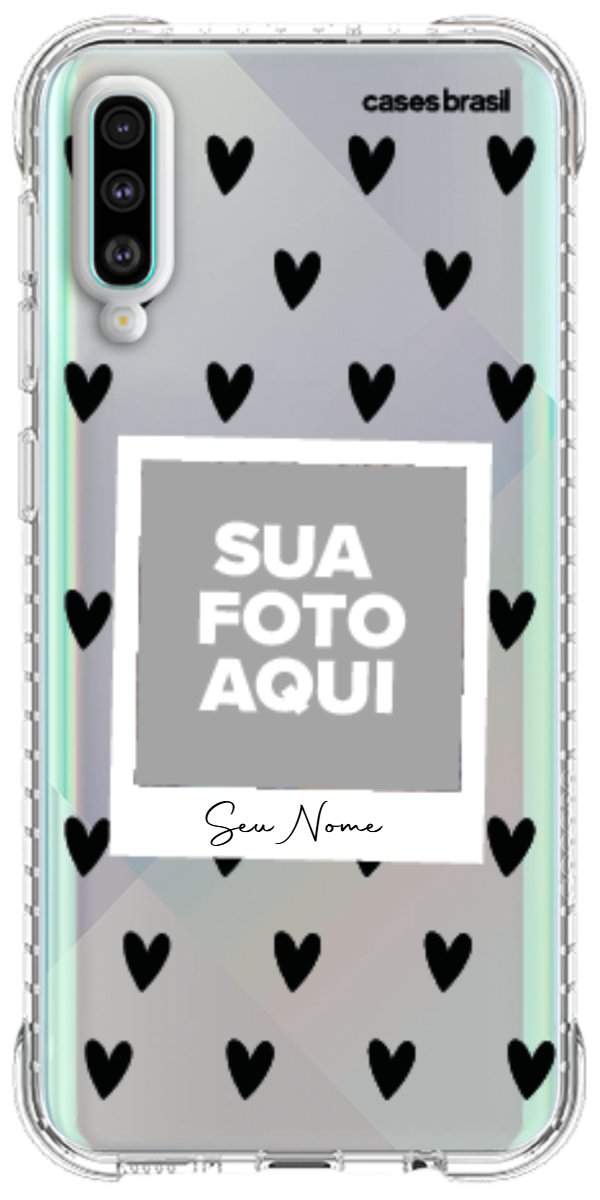 Capinha para Celular Polaroid Corações Black