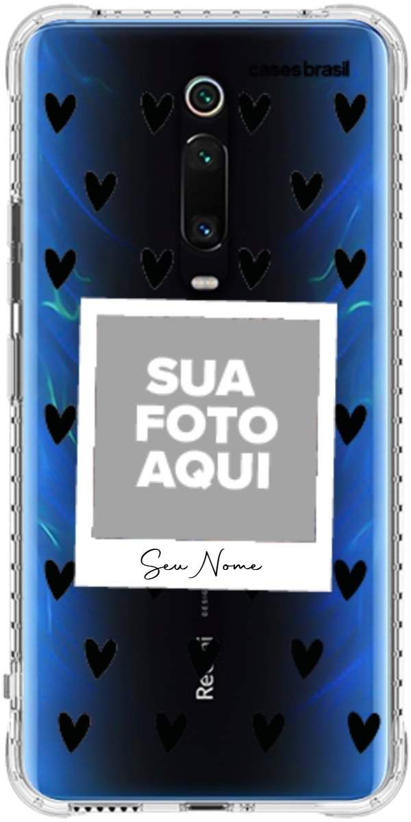 Capinha para Celular Polaroid Corações Black