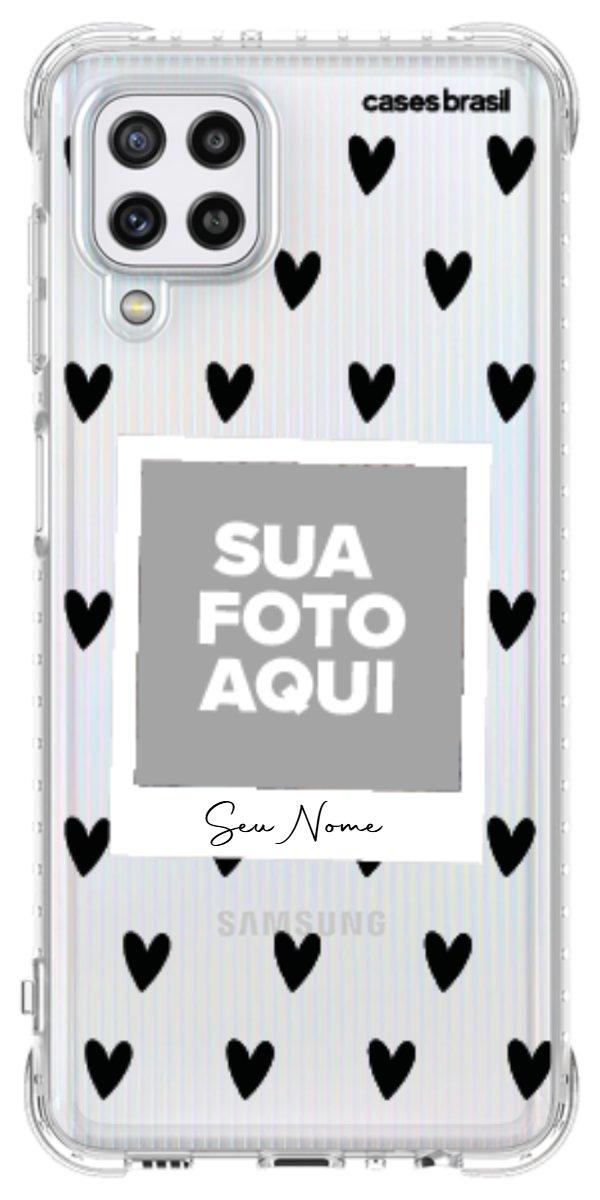 Capinha para Celular Polaroid Corações Black