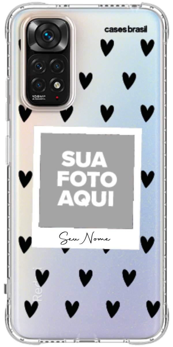 Capinha para Celular Polaroid Corações Black