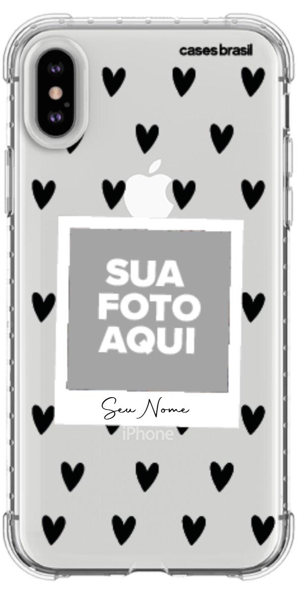 Capinha para Celular Polaroid Corações Black