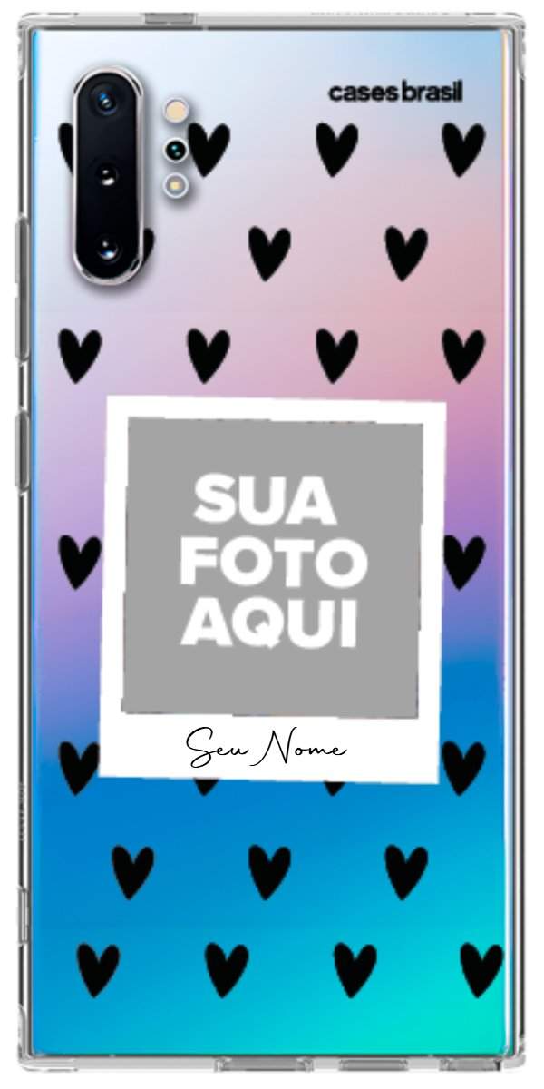 Capinha para Celular Polaroid Corações Black