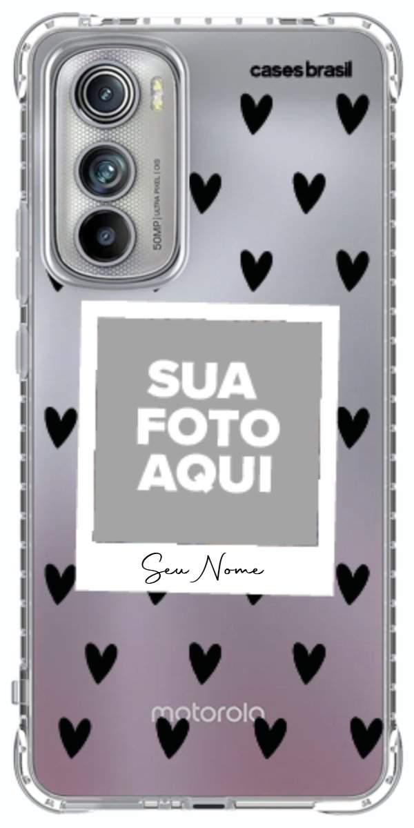 Capinha para Celular Polaroid Corações Black
