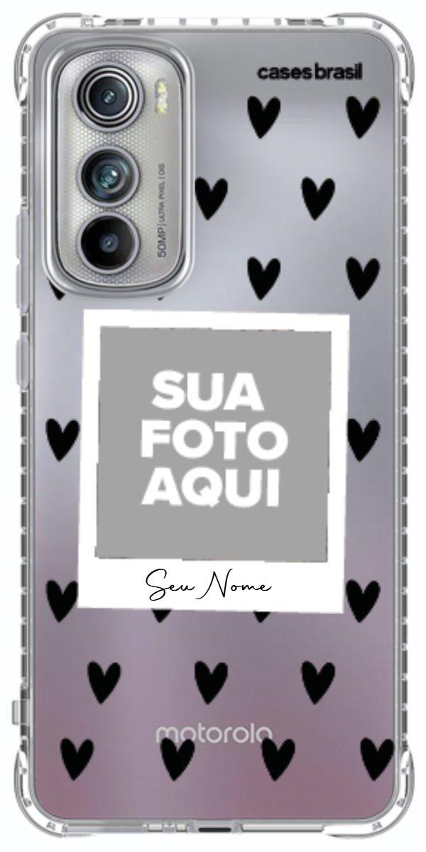Capinha para Celular Polaroid Corações Black