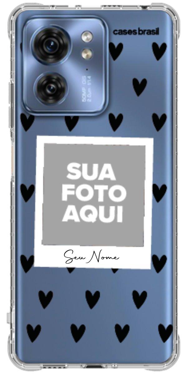 Capinha para Celular Polaroid Corações Black