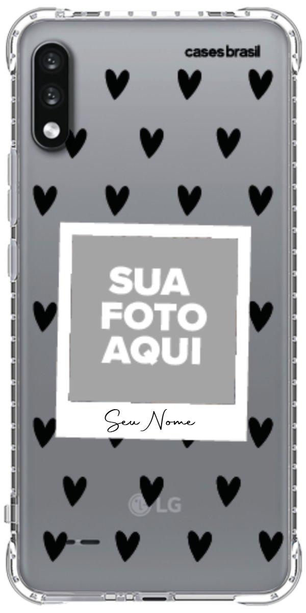Capinha para Celular Polaroid Corações Black