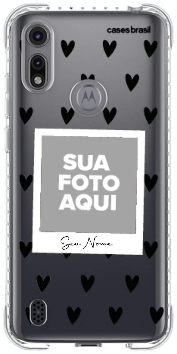 Capinha para Celular Polaroid Corações Black