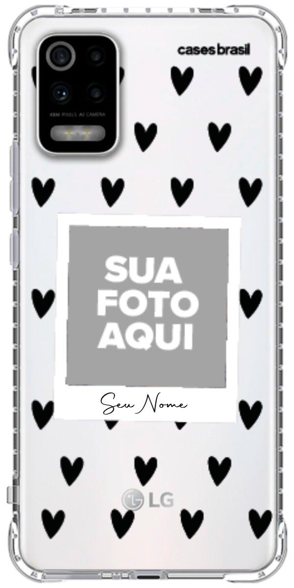 Capinha para Celular Polaroid Corações Black