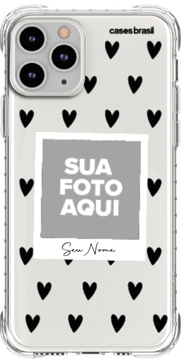 Capinha para Celular Polaroid Corações Black