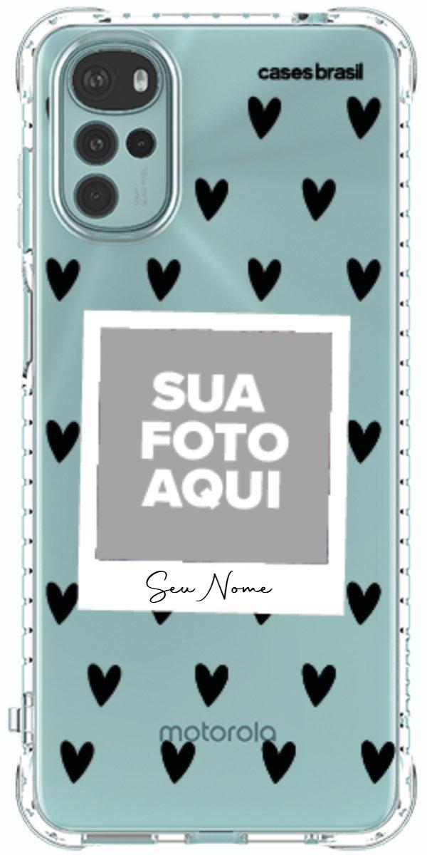 Capinha para Celular Polaroid Corações Black