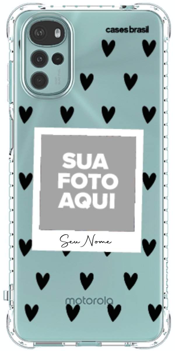 Capinha para Celular Polaroid Corações Black