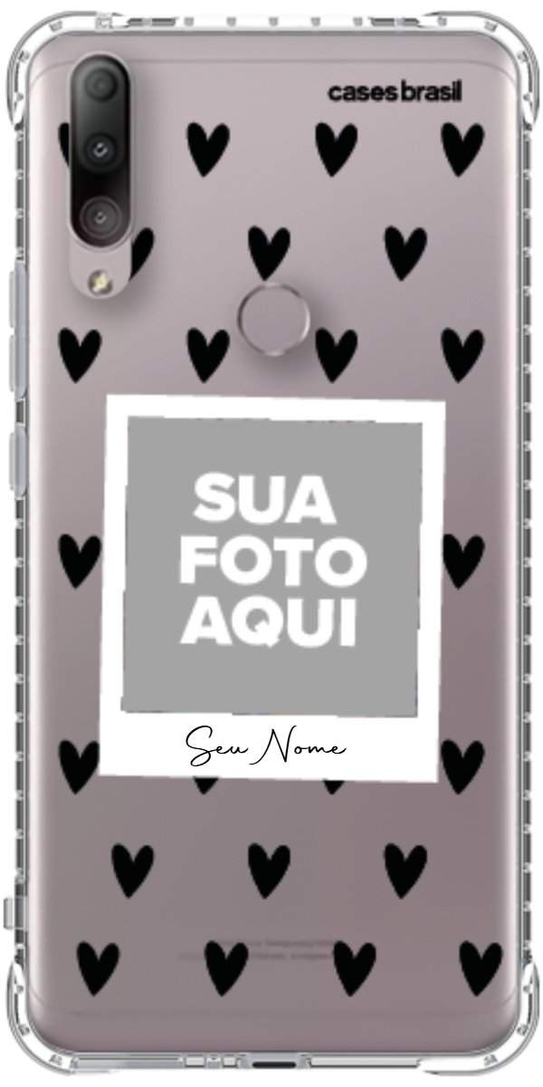 Capinha para Celular Polaroid Corações Black