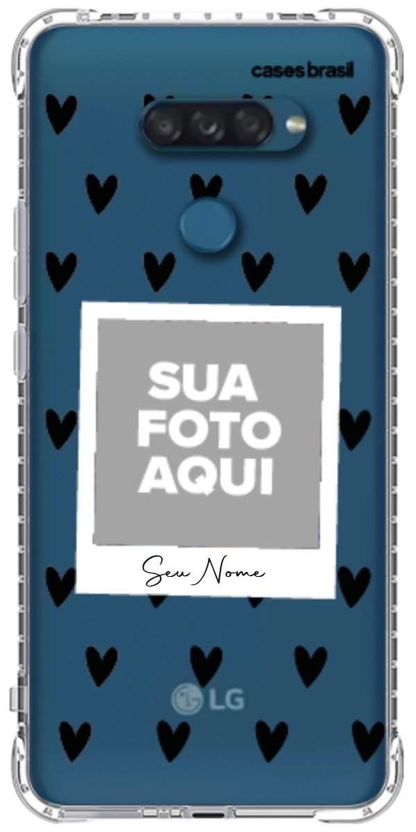 Capinha para Celular Polaroid Corações Black