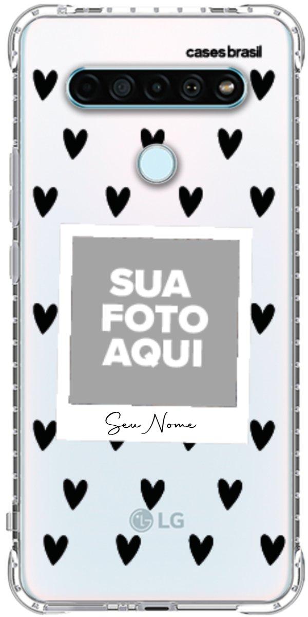 Capinha para Celular Polaroid Corações Black