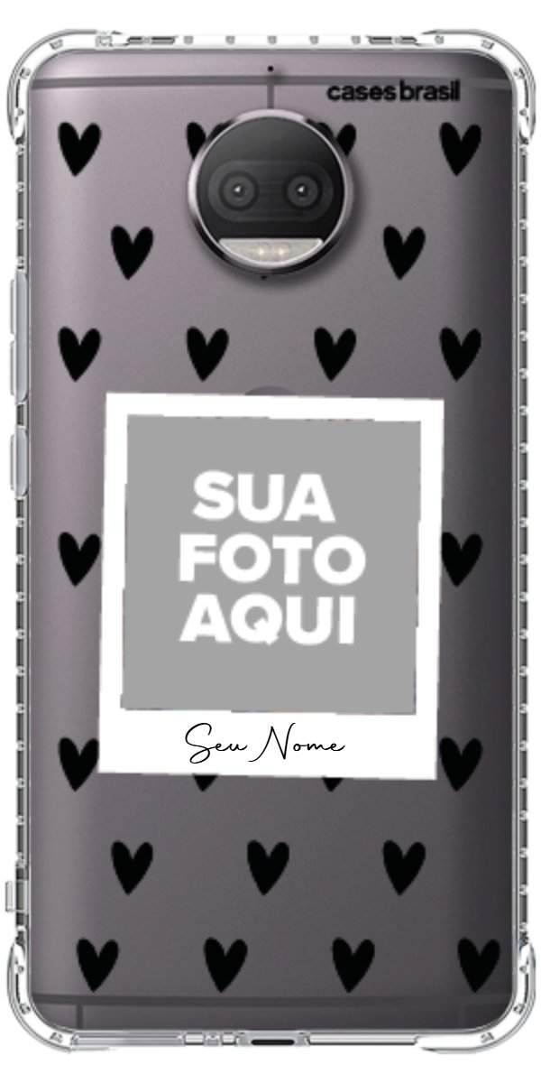 Capinha para Celular Polaroid Corações Black