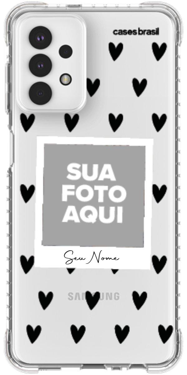 Capinha para Celular Polaroid Corações Black