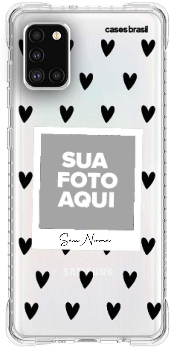 Capinha para Celular Polaroid Corações Black