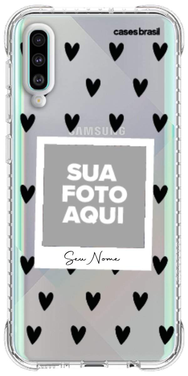 Capinha para Celular Polaroid Corações Black