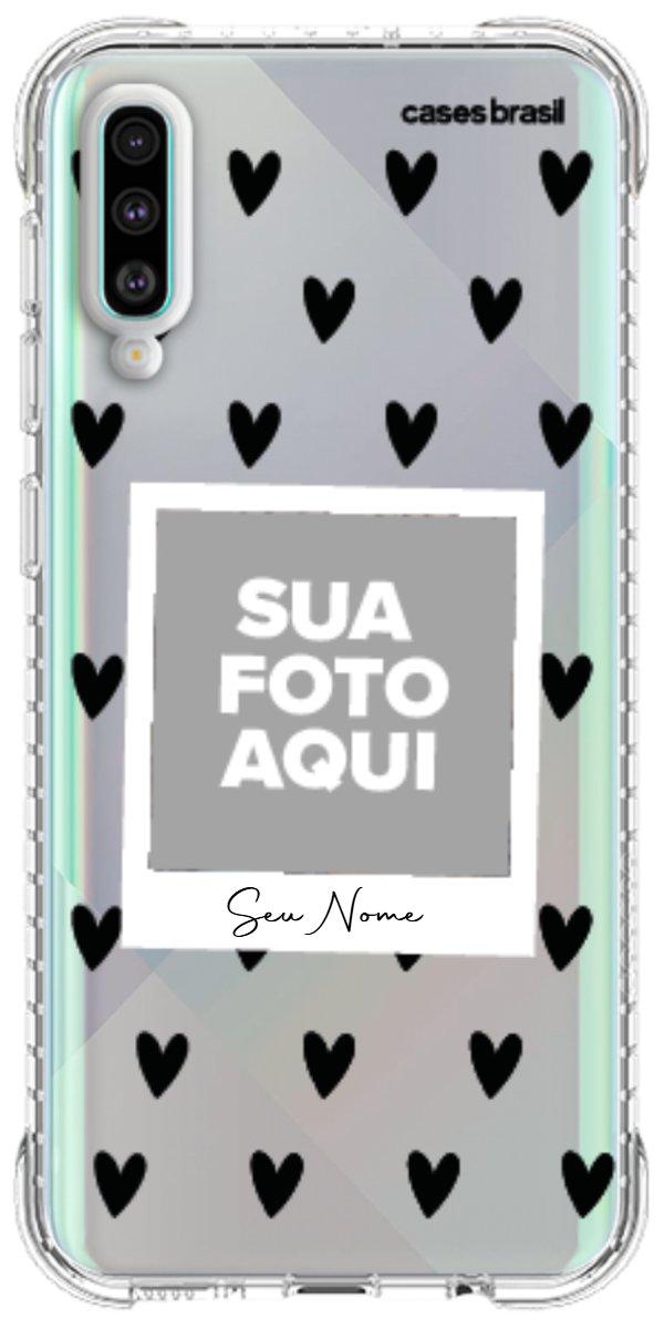 Capinha para Celular Polaroid Corações Black