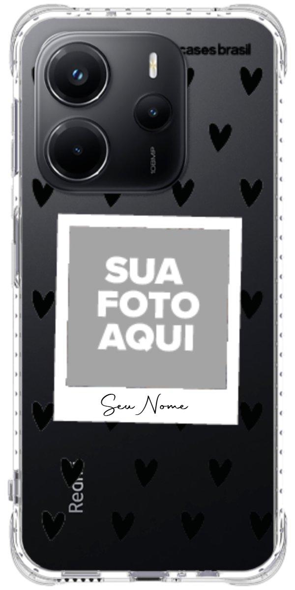 Capinha para Celular Polaroid Corações Black